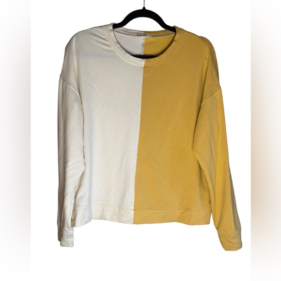 Marine Layer Cate Cabin Core Sweatshirt Ochre/Antique White Women’s Medium - Picture 3 of 10